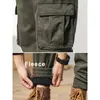 Multi-Pockets Winter Cargo Pants Men Fleece Liner Thick Warm Slim Fit Joggers Streetwear Casual Cotton Thermal Trousers 240112