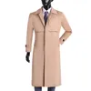 Masculino casual longo trench coat primavera outono único breasted britânico vintage blusão casaco casual para fora M-6XL