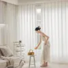 YanYangTian Window Curtain Chiffon Partition Tulle for Living Room Bedroom Houses Waterproof Curtain Christmas decor Punch Hook 240113