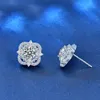 Boucles d'oreilles en argent Sterling 925, aiguille, trèfle à quatre feuilles, 05 Ct, bijoux de mariage, 240112