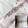 Szarowie Nowe akcesoria ślubne Pasek Bridal Bridal Wedding Princess Rhinestone Belt Girl Flowersmaid Dress Sash Multi -Kolor Ribbon SW5