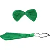 Галстуки-бабочки 1 комплект декоративных галстуков для вечеринки и ожерелья для мужчин на День Святого Патрика