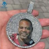 Pendentif Photo plaqué or en argent Sterling 925, avec testeur de diamant, pendentif Hip Hop personnalisé en diamant Moissanite