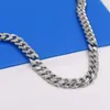 Kedjor 925 Sterling Silver Punk Halsband Män 10mm Curb Cuban Link Chain Chokers Gift Fashion Vintage for Man Solid Jewelry