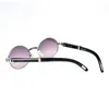 Óculos de sol clássicos de alta qualidade com perna de chifre natural T7550178 Processo de galvanoplastia de duas cores Confortável de usar Negócios de luxo requintados