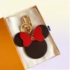 2023 Plauid Designer Mouse Bow Torychains PU Leather Animal Bag del Pendant Charm Girls Auto Capitane Caragonisti Chains Fashion Women Key Rin6531258