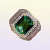 Mens Hip Hop Ring Jewelry de alta qualidade Diamond Diamond Fashion Iced Out Gold Punk Rings2621770