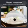 Dinnerware Sets 2pcs Cloche Dome Cover Infuser Bell Jar Kitchen Display For Plates Glasses Bowls Smoker Transparent