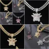 Met diamanten ingelegde elf hiphop hanger legering Fl diamant-strass Cubaanse ketting sieraden cadeau voor mannen en drop-levering Dhi1J