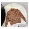 Pullover Nieuwe Kinder Truien Plevier Jongens Meisjes Uni Baby Herfst Winter Sweatshirts Kinderen Warm Houden Brief Gedrukt Trui Jumper Doek Dh6Zz