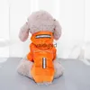 犬アパレルS-XL創造性ペット服フード付きレインコート反射ストリップ犬レインコート防水屋外通気性ネットヤーンエッツヴィドリー