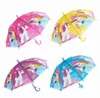 Children039s Cartoon Transparent Umbrella EVA Straight Long Handle Windproof Rain Car Guarda-chuvas Kid Girls Sun Protection Portab3313948