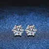 Neetim 2CT Studs örhängen för kvinnor S925 Sterling Silver White Gold Plated Lab Diamond Earring med GRA Certificate 240112