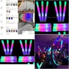 Party Decoration 121524306090pcs Glow Sticks RGB LED -lampor i Dark Fluorescence Light for Wedding Concert Festival8534053 Drop D Dhdud