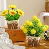 Dekorative Blumen, künstliche Blumen, Bonsai, Sonnenblume, Lavendel, Hausgarten, Mikrolandschaft, Grün, Desktop-Ornament-Dekorationen