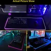 Full black RGB anti slip gaming mouse pad for PC gaming consoles large/medium/small keyboard carpet pad mouse pad rubber desk pad 240113