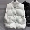 Women's Vests 2024 Korean Chic Vest Jackets Cotton Padded Coat For Women Button Sleeveless Woman Windbreaker Outwear