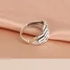 Cluster Rings 925 Sterling Silver Skeletal Hand Open For Women Party Luxury Designer Jewelry Christmas Accessories