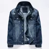 3 Colors Classic Style Mens Vintage Blue Denim Jacket Spring and Autumn Stretch Cotton Casual Jeans Coat Male Brand Clothes 240113