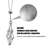 Pendant Necklaces Stainless Steel Design Crystal Cage Necklace Holder Net Metal Chain Stone Collecting Adjustable Jewelry