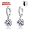 Serenity Day S925 Sterling Silver Plate PT950 Platinum D Color 12 Carat Bubble Earrings Fine Jewelry Women Wholesale 240112