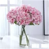 Decorative Flowers & Wreaths Decorative Flowers Artificial Green Plants White Pink Blue Hydrangea False Blossom Lily Of The Valley Con Dhvl1