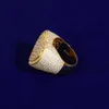 Luxury Hip Hop Jewelry 18K Gold VVS 925 Sterling Silver VVS Baguette Moissanite Diamond Iced Out Heart Ring for Men