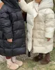 Donsjas Kinderkleding Meisjes Witte Eend Koreaanse stijl 2024 Winter Modieus Lang over de knie Verdikt Warm