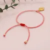 Charme Pulseiras BohoBliss Metal Cor Cruz Pingente Natal Moda Jóias RedWhite Trançado Corda Pulseiras Para Mulheres Casal Pulsera