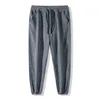 Men's Pants Mens Corduroy Elastic Waist Sweatpants Vintage Skinny Memory Foam Long Stilt Boys Winter Clothes Size 6
