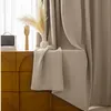 Tenda di lusso in ciniglia di moda moderna per soggiorno camera da letto Blackout Texture di grano tessuto spesso cotone lino tulle finestra 240113