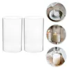 Candle Holders 2 Pcs House Decorations For Home Cylinder The Anniversary Glass Wedding Ceremony