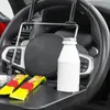 Interior Accessories Car Small Table Dinner Plate Steering Wheel Tray Foldable Storage Universal