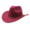 Berets Cool Cowboy Hat Knight Fedora Cap Men Magician Halloween Assume Assories بالجملة