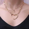 Anhänger Halsketten Übertriebene Multilayer Boho Mond Herz Choker Hals Halskette Für Frauen Mode Schmuck 2024 Ankunft