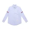 Fashion men's shirt designer casual clothes spring new couple shirt double sleeve red white blue ribbon shirt long sleeve fashion brand Youth smart shirt z6