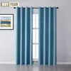 Linen 100% Blackout Curtain for Living Room Curtain for Bedroom Kitchen Window Treatment Custom Made Blinds Finished Drapes 240113