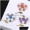 Lilac Flower Brooches For Women Suit Collar Clip Hydrangea Weddings Party Cor Brooch Buckle Lapel Pins Gift Accessory Drop Delivery Dhesu
