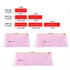 4FT6FT8FT Table Skirts Birthday Tulle Skirting Wedding Party Tutu Skirt Baby Shower Home Decor 240112