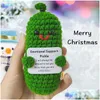 Christmas Decorations Handmade Emotional Support Pickled Cucumber Gift Cloghet Pickles Cute Drop Delivery Home Garden Festive Party Su Otjrb