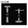 Titan lame de rechange rasoir manuel rasoir double bord kit de sécurité étagère à savon de rasage 240112