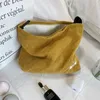 Torebki kosmetyczne mody Corduroy zamek błyskawiczny stały kolor makijaż makijaż duża pojemność podróżna przenośna organizator pielęgnacji pielęgnacji skóry