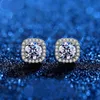 D VVS1 Stud Earrings For Women 925 Sterling Silver Platinum Finish 2 GRA Certificates Moissanita Pass Diamond Tester 240112