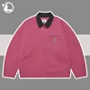 Retro anni '90 Giacche Uomo Donna Primavera Autunno Moda casual Risvolto Capispalla Donna Vintage Color Block Varsity Zip Up Cappotti larghi 240113