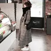 Autumn/Winter Korean version Woolen Coat Kvinnor i mitten av kappa Slim Fit British Plaid Tyg Windbreaker Women S-2XL 240113