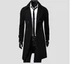 Men's Trench Coats Autumn Winter Double Breasted Wool Warm Windbreaker Fashion Mid Length Slim Fit Casual Jacket Coat