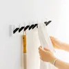 Hooks Black And White Invisible Hook Punch-Free Wall Sticking Row Hanger Clothes Cap Folding Sticky Hanging Bag