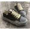 Maison Mihara Yasuhiros Dissolved Shoes MMY MensThick Sole Low Gang Canvas Shoe Women Vintage Worn Wash Multicolour Casual Shoes