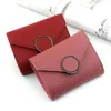 Fashionable and Generous Women's Short Style Small 30% Discount Wallet, Pure Color Card Money Clip, Hand-held Bag, Zero Wallet