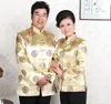 Vendita all'ingrosso nuovo stile cinese uomo donna giacche in raso ricamato vestito di linguetta manica lunga top compleanno festa di capodanno cappotto casual